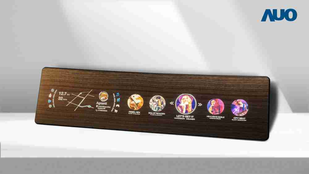 糖果派对研发全球最高穿透度达80%的AmLED木纹显示器，，，，可于使用时呈现高亮度、、、、清晰可见的信息，，并在不使用时回归为单纯的饰板，，，，节能兼具美观