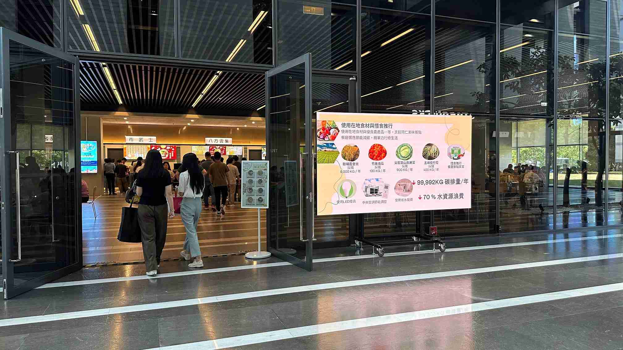  糖果派对从日常办公环境出发，，，于总部大楼员工餐厅推广低碳饮食、、、发起减碳挑战等，，，，由内而外引导员工反思及改变个人日常行为，，将公司转型成推动永续发展的重要场域